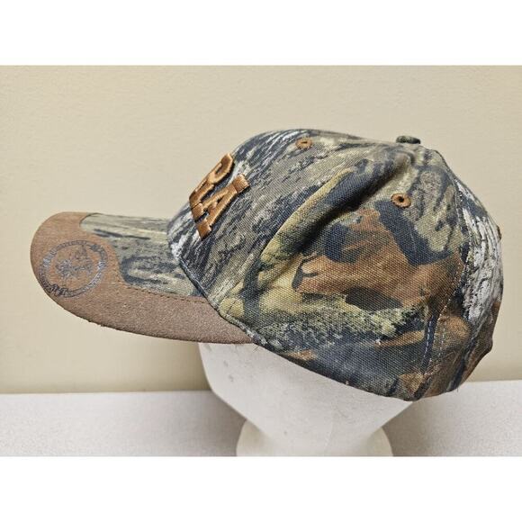 NRA Deer Hat Cap Strap Back Brown Camo Camouflage Hunting - Picture 3 of 8